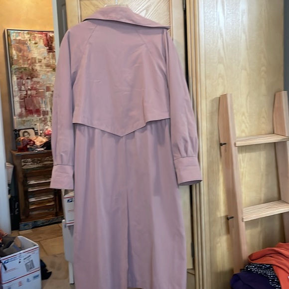 Vintage Valerie Steven’s petite mauve trench coat size 6P - Picture 5 of 7